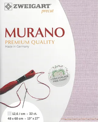 Obrázok produktu pre Počítacia látka MURANO Zweigart Precut 32 ct. 3984 farba 558 lila, vyšívacia látka na vyšívanie 48x68 cm