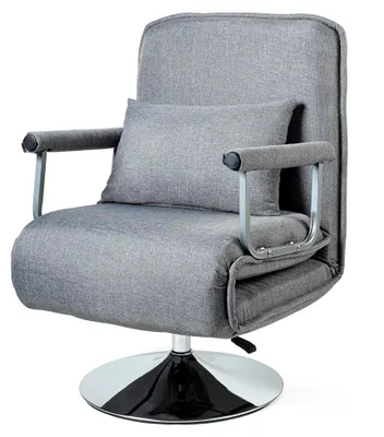 Produktbild von Schlafsessel 3in1 - Multifunktionaler Sessel mit Schlaffunktion, Relaxsessel mit Liege-/Bettfunktion, Klappbar, Grau