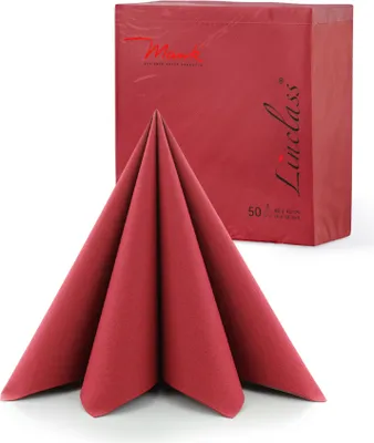 Produktbild von PG-Airlaid Serviette Bordeaux, 40 x 40 cm, 50 Stück