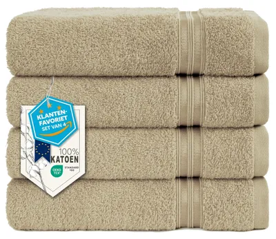 Zdjęcie produktu dla Zestaw 4 ręczników o wymiarach 50x100 cm, wykonanych w 100% z bawełny