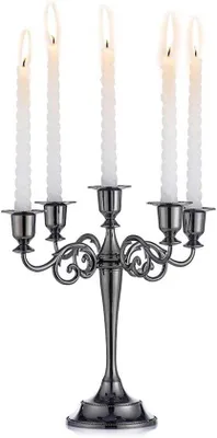 Immagine prodotto di Candelabro a 5 bracci, altezza 27 cm, accessorio decorativo, nero