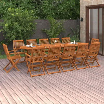 Immagine prodotto di set da pranzo da giardino 13 pezzi 280x90x75 cm in legno massiccio di acacia