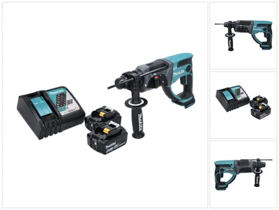 Produktbild von Makita DHR 202 RG Akku Kombihammer 18 V 2,0 J SDS Plus + 2x Akku 6,0 Ah + Ladegerät
