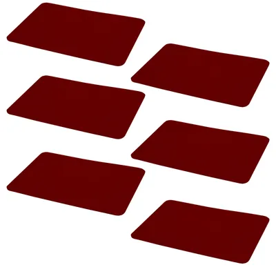 Produktbild von 6er Set Platzmatte Filz 44 x 30 cm Bordeaux Tischsets Untersetzer Rechteckig Tischmatten Platzsets Filzuntersetzer