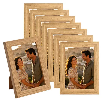 Produktbild von Fotolisten MDF-Holz, 8 Stück, 12,8 x 9 cm, Vintage, für Fotos und Bilder