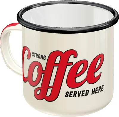 Produktbild von Nostalgic-Art - Emaille-Becher - Word Up - Strong Coffee Served Here