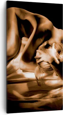 Produktbild von Bild auf Leinwand - Leinwandbild - Nackte Frau Akt Modell Photofitness - 45x80cm - Wand Bild - Wanddeko - Leinwanddruck - Bilder - Kunstdruck - Leinwand bilder - Wandkunst - PA45x80-0349