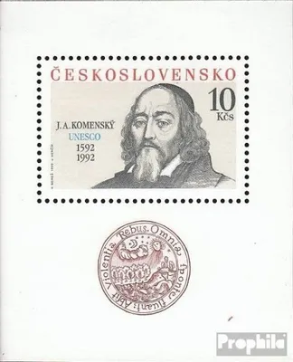 Produktbild von Briefmarken Tschechoslowakei 1992 Mi Block96 (kompl.Ausg.) postfrisch Komensky