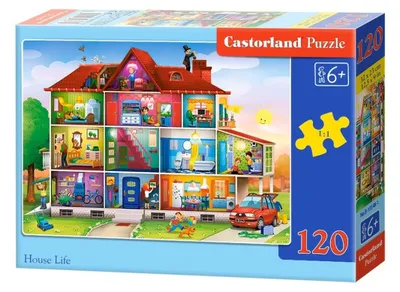 Produktbild von CASTORLAND Puzzle 120 Teile - Leben im Haus