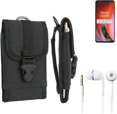 Produktbild von K-S-Trade Holster Schutz Hülle kompatibel mit OnePlus Nord 2 5G Gürteltasche Handy Hülle Tasche outdoor Seitentasche schwarz 1x + Kopfhörer