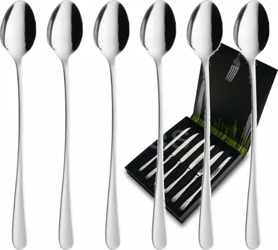 Produktbild von Picard & Wielpütz - Geschenkbox mit 6 Steakmessern - Serie Casino - Edelstahl - poliert - spülmaschinenfest, Size:6 Limonadenlöffel