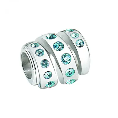Zdjęcie produktu dla Stalowy wisiorek Drops Aquamarine Spiral SCZ203