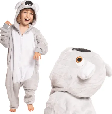 Zdjęcie produktu dla Nikcorp Kombinezon damski piżama dziecięca onesie koala szary 135-145