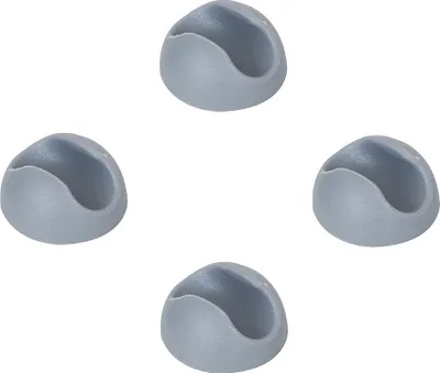 Four gray hairpin legs are arranged in a cross shape on a white background.