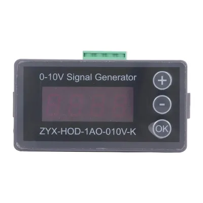 A close-up, front-facing view of a 0-10V signal generator.