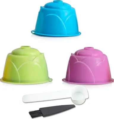 Image de Kit de capsules à café réutilisables avec capsules de remplissage en PP, compatible avec les machines à café de la série DOLCE GUSTO