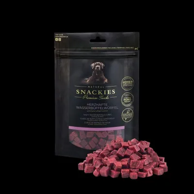 Produktbild von SNACKIES Herzhafte Wasserbüffelwürfel 170 g