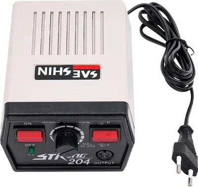 Immagine prodotto di Micromotore elettrico - Trapano, smerigliatrice e lucidatrice - 65 W - 35.000 giri/min - 230 V 50-60 Hz Spina UE - CC 0-32 V 0,5 A - 10,8×13,5×7,6 cm - Bianco