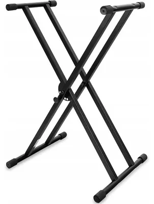 Image de Support double pour clavier, réglable sur 5 niveaux, noir