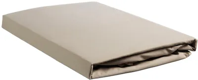 Produktbild von Ambiante Topper-Spannlaken Baumwolle Uni für 18cm hohe Matratzen Farbe Taupe Größe 180x210/220