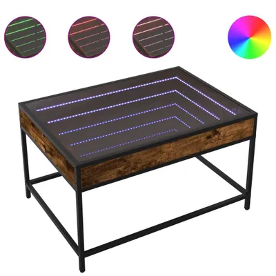 Produktbild von Couchtisch mit Infinity-LED Räuchereiche 70x50x41 cm