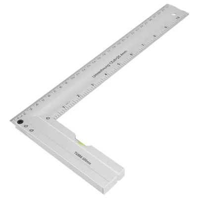 Obrázek produktu pro 300mm pravítko z hliníkové slitiny zesílené o 90 stupňů Pravoúhlé pravítko pro dřevoobrábění Měřící nástroj
