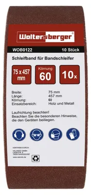 Obrázok produktu pre Brúsne pásy - 10 kusov - 75 x 457 mm - Korrel P-150