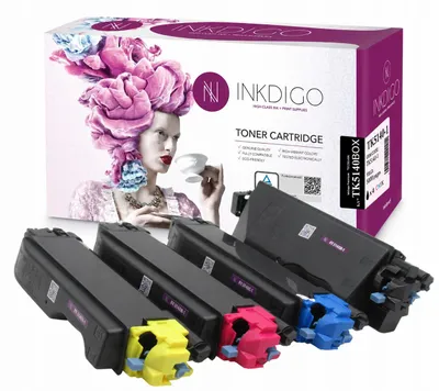 Produktbild von Inkdigo Tonerset TK5140 für Kyocera ECOSYS M6030cdn, M6530cdn, P6130cdn – CMYK,, KI-generiertes Bild