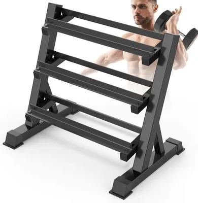 Produktbild von Dripex Hantelständer 90 x 50 x 93 cm Verstellbarer Hantelscheibenständer, Hantelständer Belastbarkeit 300 kg, Hanteln und Kettlebells halten