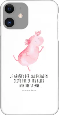 Produktbild von Mr. & Mrs. Panda Iphone 11 Handyhülle Axolotl Tanzen - Weiß - Geschenk, Freundin, Molch, Sterne, Handy Case, XS, gut Gelaunt, Schutzhülle, Axolot, Cover