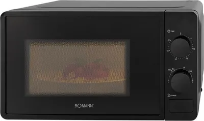 Obrázek produktu pro Bomann MW 6014 CB, Pracovní deska, Samostatná mikrovlnná trouba, 20 l, 700 W, Otočné, Černá