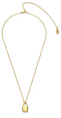 Produktbild von CO88 Collection 8CN-26268 Stahlkette mit Anhänger – Damen – Karabinerverschluss – 17 x 9 mm – Ankerglieder – 1,6 mm – 38 + 7 cm – Goldfarben