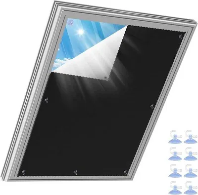 Productafbeelding van Famanu Verduisteringsrolgordijn, thermische zonwering - 116 x 120 cm - Geschikt voor VELUX UK08