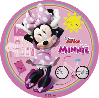 Produktbild von dekora - Essbare Minnie Maus Fondantpapierscheibe Ø 15,5 cm - Tortendeko