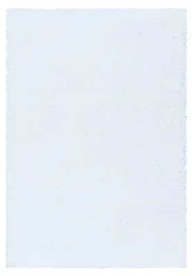 Image de Teppium Tapis Shaggy à Poils Longs 120x170 cm Blanc, doux et moelleux, moderne uni, idéal pour salon ou chambre