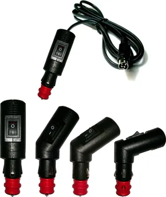 Produktbild von KFZ-Adapter 4pin Stecker 12V DC Zigarettenanzünder-Kabel Knickbar An- / Aus