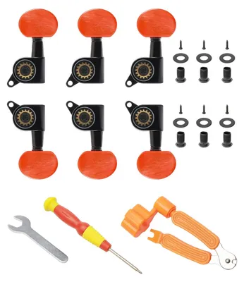 Produktbild von Set von 6 Akustikgitarre Stimmmechaniken mit Schlüssel und Schraubendreher