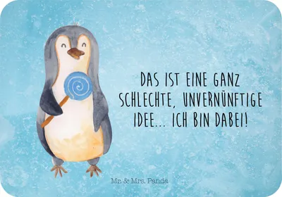 Produktbild von Mr. & Mrs. Panda magnet Pinguin Lolli - Eisblau - Geschenk, Süßigkeiten, Unvernünftig, whiteboardmagnet, haftmagnet, Notizhalter, Pinnwandmagnet, Kühlschrankmagnet