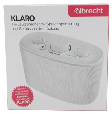 Produktbild von Albrecht Klaro, 4 W, Kabellos, Tragbarer Stereo-Lautsprecher, Weiß, TV, Integrierte Batterie
