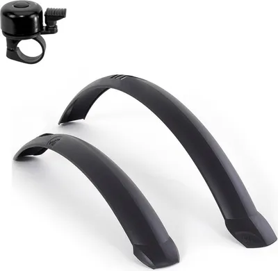 Produktbild von Hebie 760 Taipan 28" Trekking Fahrrad Steckblech Schutzblech Set Schwarz inkl. Fahrradklingel