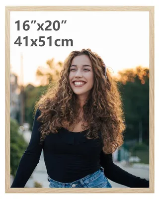 Image de Cadre photo Ditwis, dimensions 40x50 cm, en bois, idéal pour encadrer des posters, des photos et autres œuvres de 50x40 cm