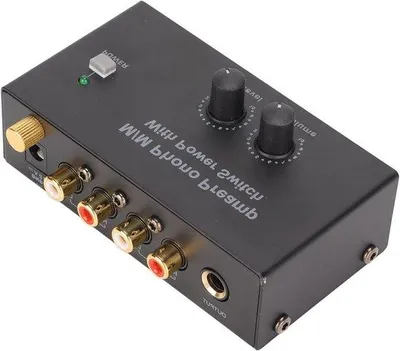 Immagine prodotto di Preamplificatore phono con ingresso e uscita - Mini preamplificatore audio stereo per giradischi