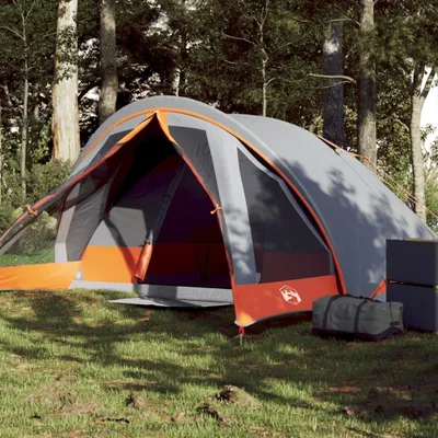 Produktbild von "im " Campingzelt 4 Personen Grau und Orange Wasserdicht - Campingzelte CC25268