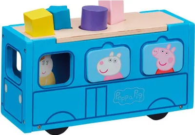 Produktbild von Bandai Peppa Pig Holzbus Mehrfarbig 18-24 Months Mehrfarbig 18-24 Months
