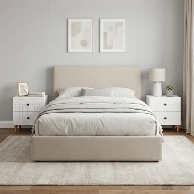 Immagine prodotto di Maison Exclusive - Comodini, set di 2 pezzi, bianco lucido, 43 x 34,5 x 48 cm