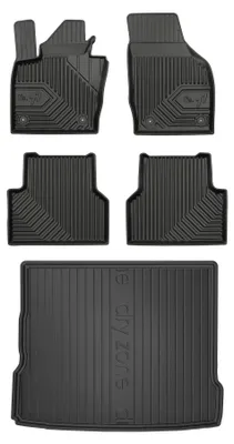 Productafbeelding van Rubberen automatten + kofferbakmat voor Audi Q3 I 2011-2018 (SUV) – 5-delig, zwart, op maat – Wielganizator