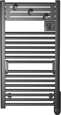 Image de Sèche-serviettes électrique connecté – Actibain Connect noir – 500 W – 50 x 101,1 cm