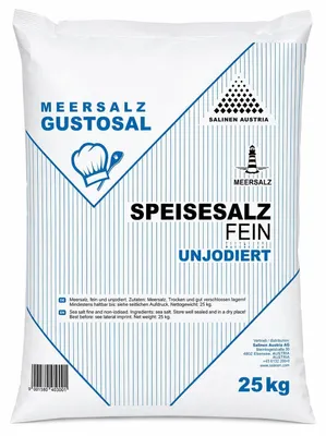 Obrázok produktu pre Gustosal – Jemná morská soľ, 0-1 mm, balenie 25 kg