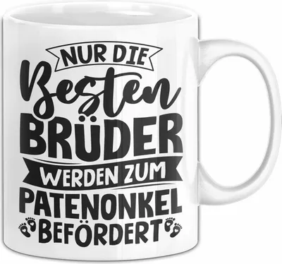 Produktbild von Patenonkel Tasse Geschenk Besten Brüder Patenonkel Befördert Schwangerschaft Verkünden (Weiß)