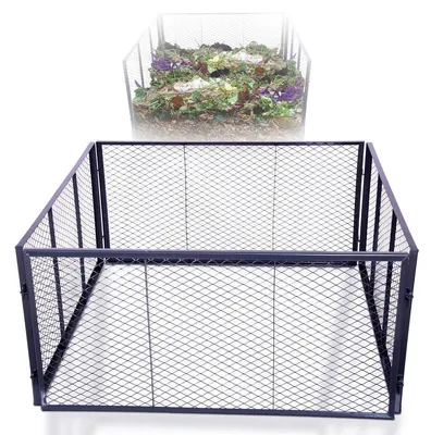 Produktbild von Novatool Garten-Komposter Metall 100x100x50 cm, mit erweiterbarem Stecksytem, pulverbeschichteter Metallkomposter mit 500 Liter Volumen, Draht Kompost Kompostgitter Kompostkiste Rasenkomposter
